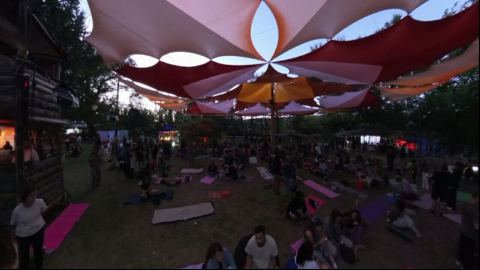 Sunset Gathering on Yoga Mats